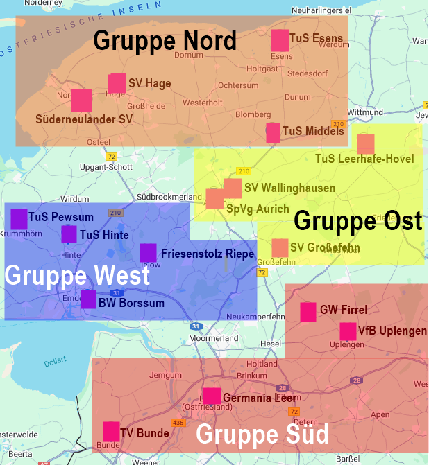 Gruppeneienteilung Strand 13.04.2025